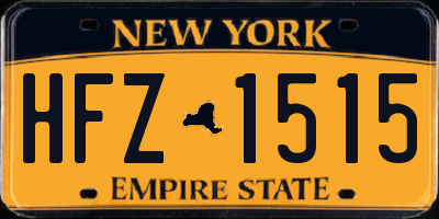NY license plate HFZ1515
