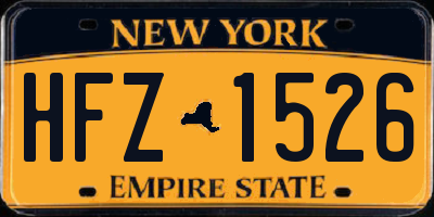 NY license plate HFZ1526