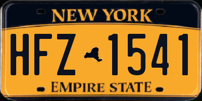 NY license plate HFZ1541