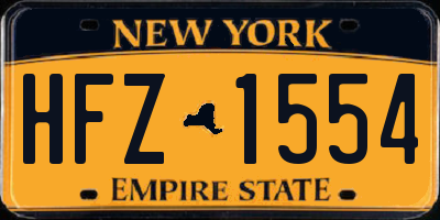 NY license plate HFZ1554