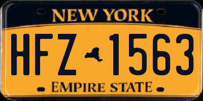 NY license plate HFZ1563