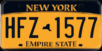 NY license plate HFZ1577