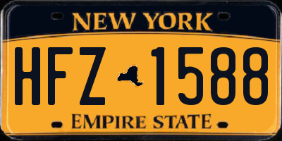 NY license plate HFZ1588