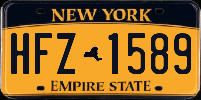 NY license plate HFZ1589