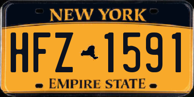 NY license plate HFZ1591