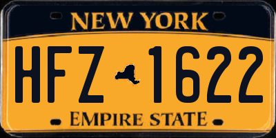 NY license plate HFZ1622