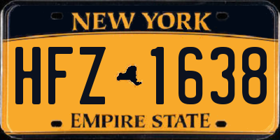 NY license plate HFZ1638