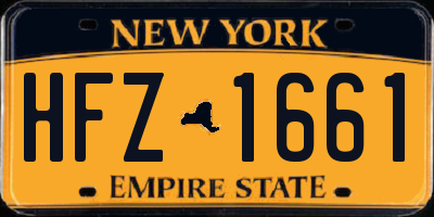 NY license plate HFZ1661