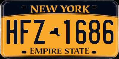 NY license plate HFZ1686