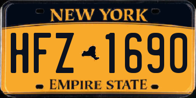 NY license plate HFZ1690