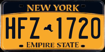 NY license plate HFZ1720