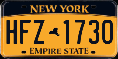 NY license plate HFZ1730