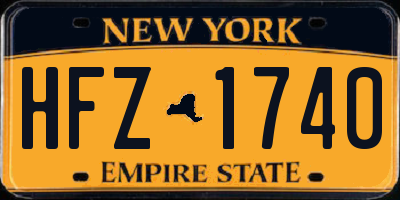NY license plate HFZ1740