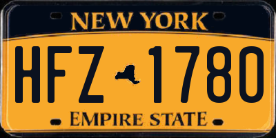 NY license plate HFZ1780