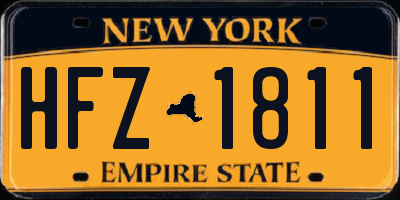 NY license plate HFZ1811