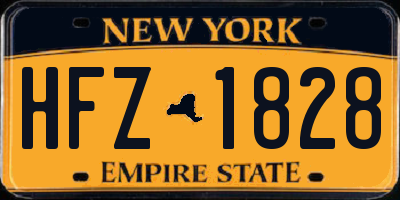 NY license plate HFZ1828