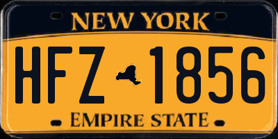 NY license plate HFZ1856