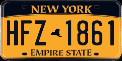 NY license plate HFZ1861