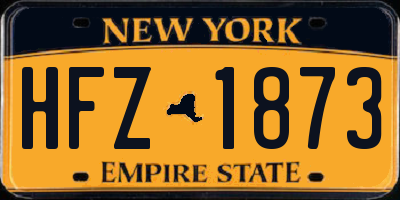 NY license plate HFZ1873