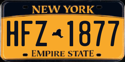 NY license plate HFZ1877