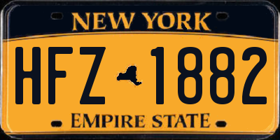 NY license plate HFZ1882