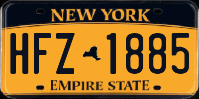 NY license plate HFZ1885