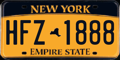 NY license plate HFZ1888