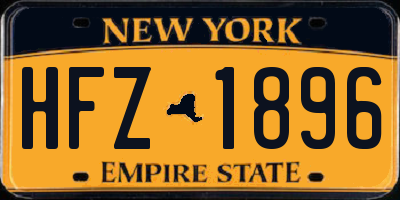 NY license plate HFZ1896