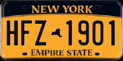 NY license plate HFZ1901