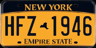 NY license plate HFZ1946