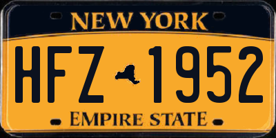 NY license plate HFZ1952