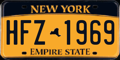 NY license plate HFZ1969