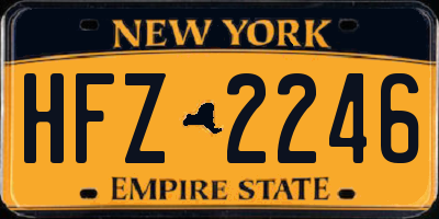 NY license plate HFZ2246
