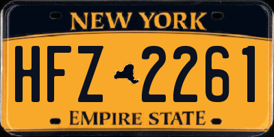 NY license plate HFZ2261