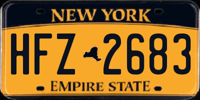 NY license plate HFZ2683