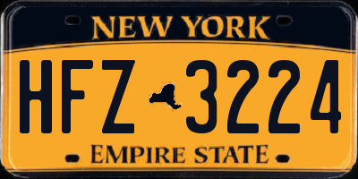 NY license plate HFZ3224