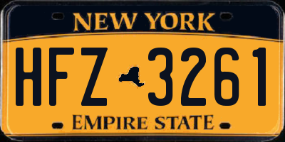 NY license plate HFZ3261
