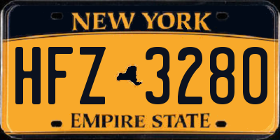 NY license plate HFZ3280