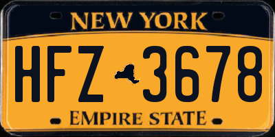 NY license plate HFZ3678