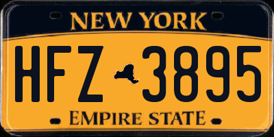 NY license plate HFZ3895