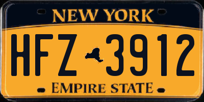 NY license plate HFZ3912