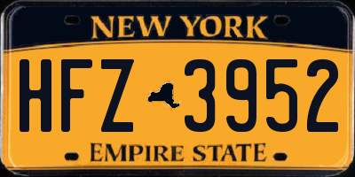 NY license plate HFZ3952