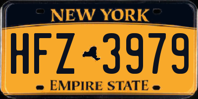 NY license plate HFZ3979