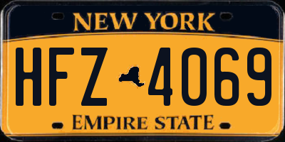 NY license plate HFZ4069