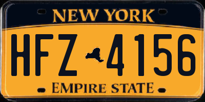 NY license plate HFZ4156