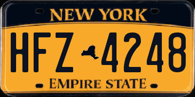 NY license plate HFZ4248