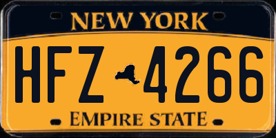 NY license plate HFZ4266