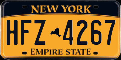 NY license plate HFZ4267