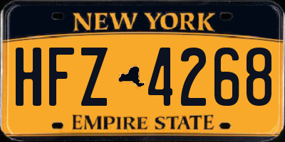 NY license plate HFZ4268