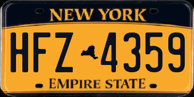 NY license plate HFZ4359